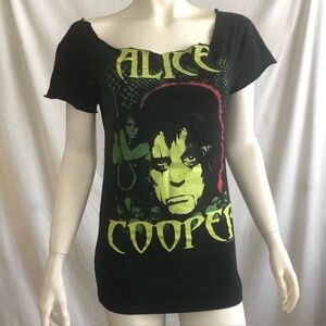 Alice Cooper 2004 cut up t shirt one of a kind diy size small